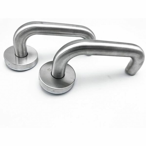 Wholesale High-end stainless steel apartment fireproof lever type hot-sale simple plate door handle - Image 6