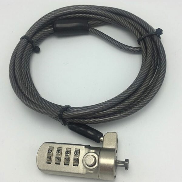 Different materials zinc alloy brass carbon steel cable coil lanyard security digital combination lock - Image 5