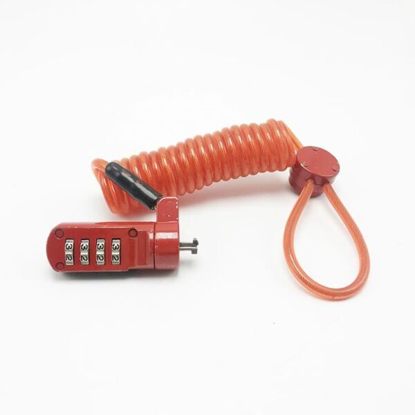 Customizable digital coiling cable locker lock retractable carabiner - Image 2