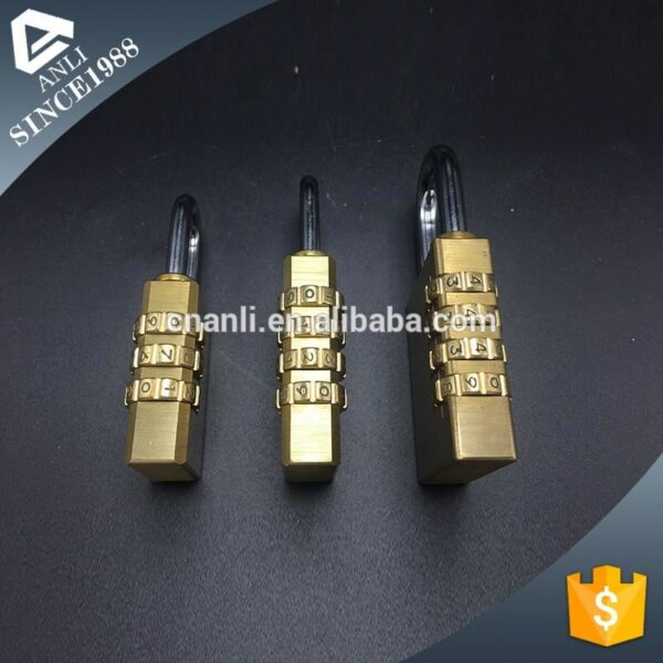 Famous brand combination keys brass lock padlock suitcase - Image 3