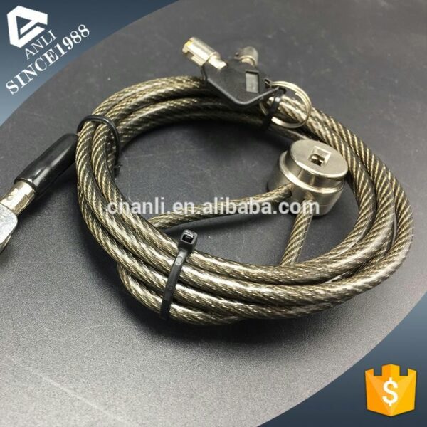 Flexible steel cable notebook laptop combination cable lock for computer — изображение 5