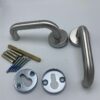 Wholesale High-end stainless steel apartment fireproof lever type hot-sale simple plate door handle - Image 3