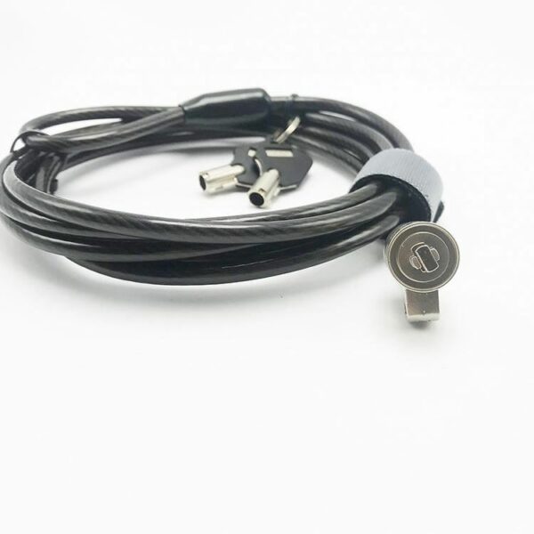 durable safety coated steel cable notebook computer lock with spring wire rope - Image 3