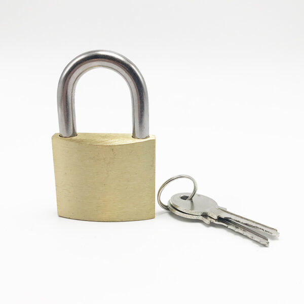 New style hardened brass safety padlock luggage brass pad lock - Image 2