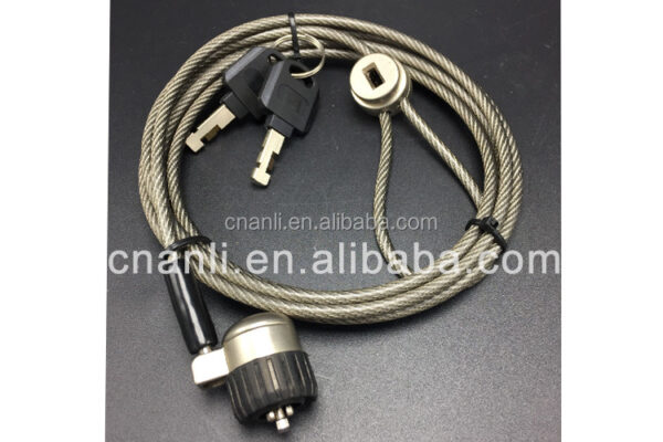 Hot sale Alloy Notebook Laptop Coil Spring retractable Cable Lock for computer - Image 4