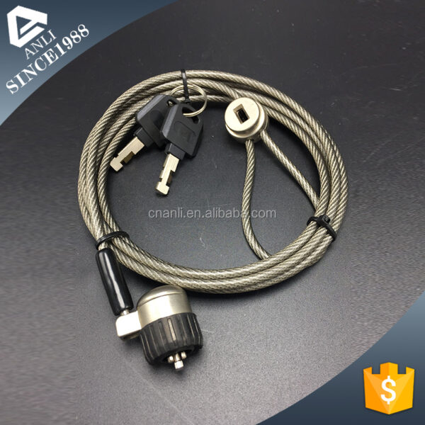 security 1.5mm stainless spring cable lock for laptop computer - Image 3