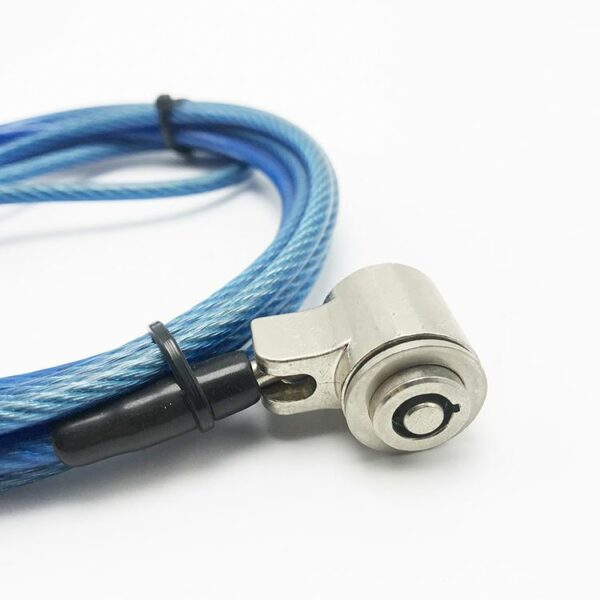 New Design Custom Coated colorful 3mm PVC lanyard bike lock - Image 5