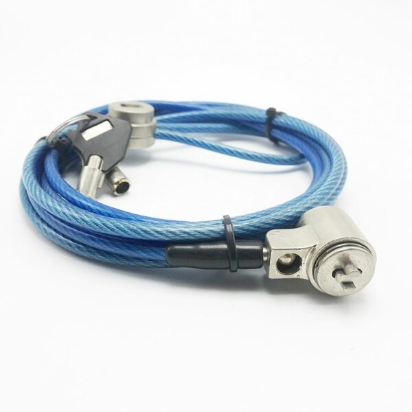 New Design Custom Coated colorful 3mm PVC lanyard bike lock - Image 4