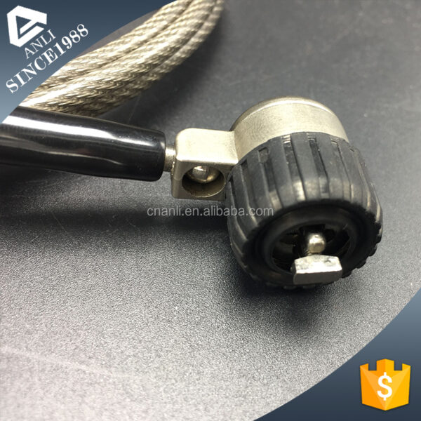 security 1.5mm stainless spring cable lock for laptop computer - Image 5