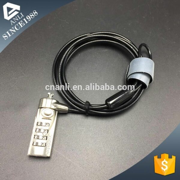 stainless steel notebook laptop computer travel combination security/coded luggage locks with cable - Image 6