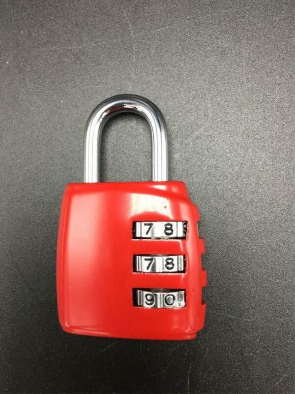 Cheap red travel padlock - Image 6