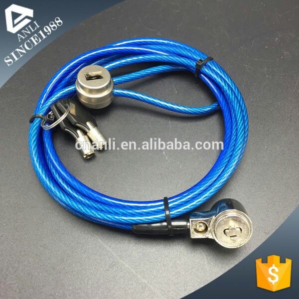 Flexible steel cable notebook laptop combination cable lock for computer — изображение 3