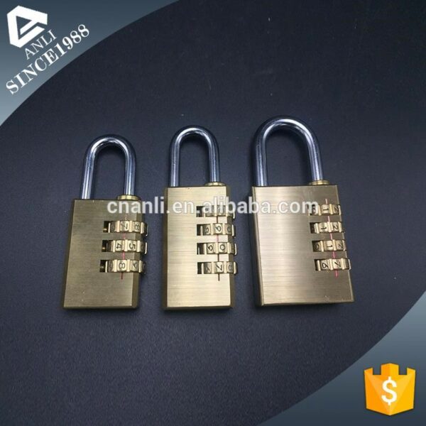 Famous brand combination keys brass lock padlock suitcase - Image 4